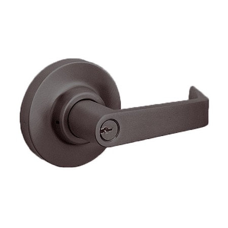 Dorma Key-In-Rectangular Lever, Nightlatch Function, Key Retracts Latchbolt, Schlage C Keyway, 613 Dark 9R03-613